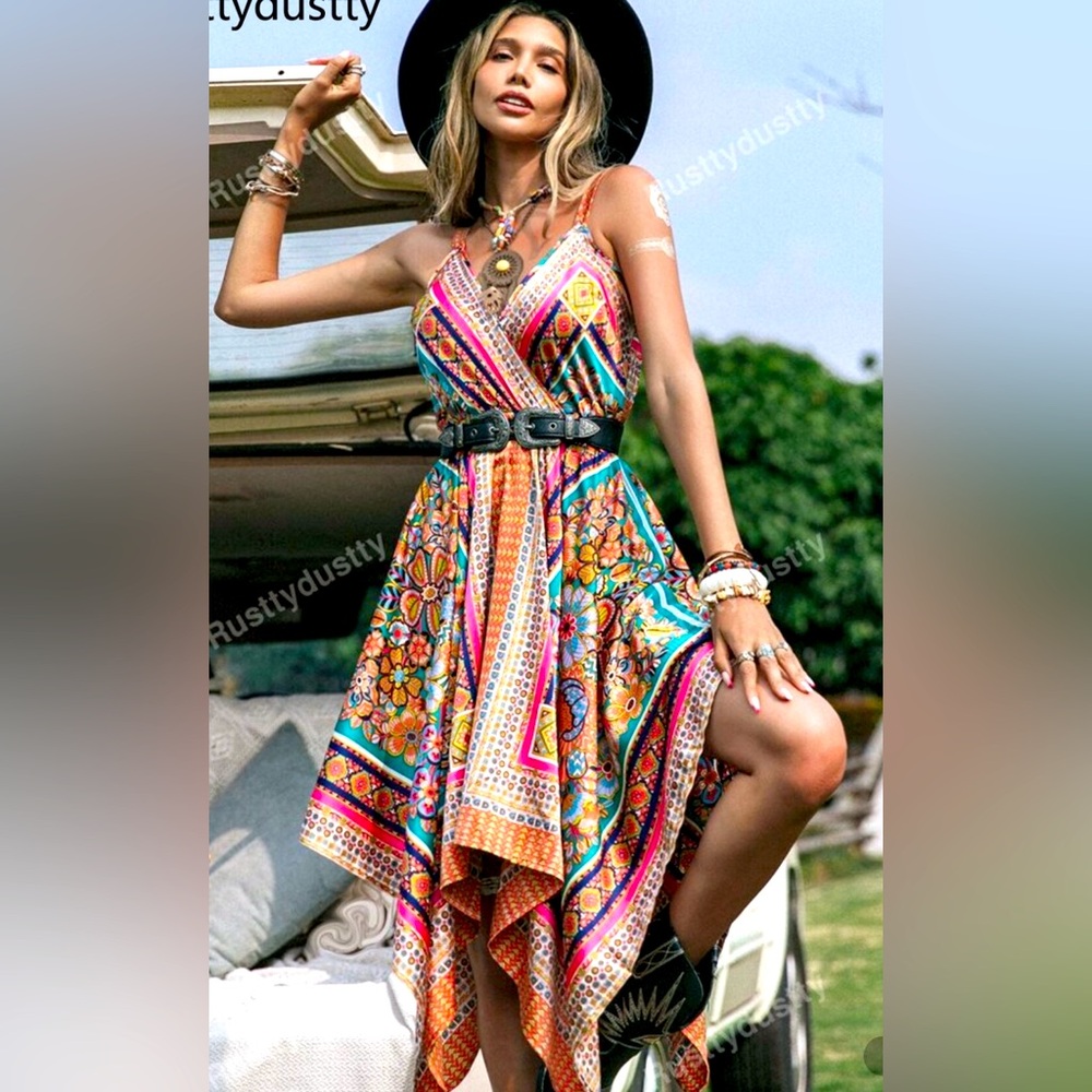 Bohemian Hanky Hem Dress